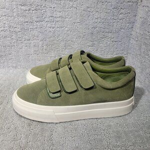 Vince Sunnyside Women's Size 6.5 Fern Green Suede Multi Strap Fashion Sneakers